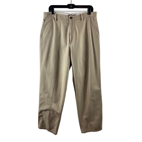 Dockers D3 Classic Fit Workday Flat Front Khaki Pants Mens Size 34x34 ACT 34x32 - Picture 1 of 12